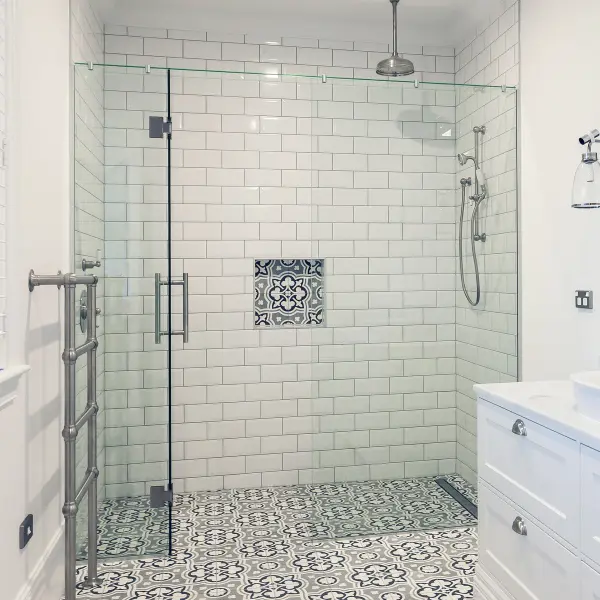 Hinged Shower Door photoshop